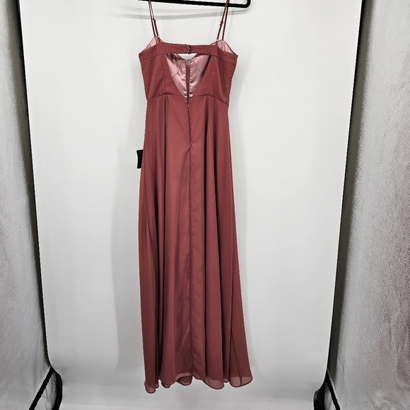 Lulus Stunning Grace Rusty Rose Cutout A-Line Maxi Dress Womens Size Small New - Picture 5 of 13